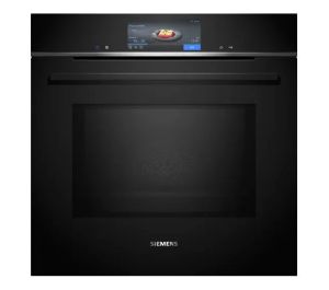 Siemens HM778GMB1B Single Oven with activeClean Black with steel trim