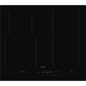 Cda HN6860FR 4 zone induction hob, single bridge, configurable, slim depth, hood connect (CHC60BL)