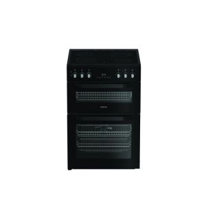 Hotpoint HDE6VDC2B1 60cm Double Oven Electric Cooker with Ceramic Hob - Black