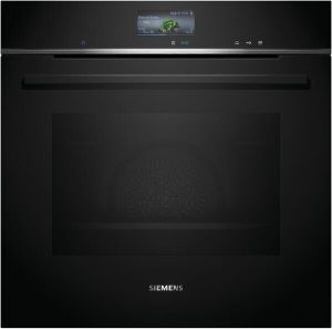 Siemens HR776G1B1B Single Oven with activeClean Black with steel trim