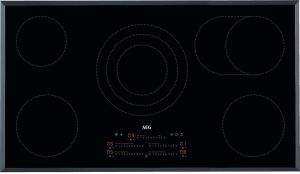 Aeg HRE95770FB 90cm Ceramic Hob, 5 Cooking Zones