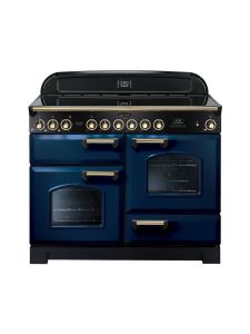 Rangemaster CDL110ECRB/B Classic Deluxe 110cm Ceramic Range 114140 Blue and Brass