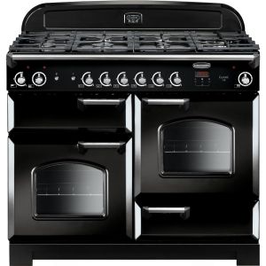 Rangemaster CLA110NGFBL/C Classic 110cm Gas Range 116660 Black and Chrome