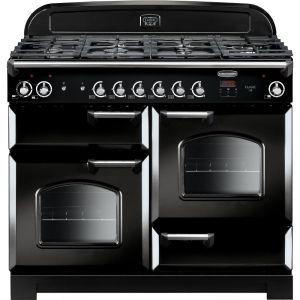 Rangemaster CLA110DFFBL/C 116780 Classic 110cm Duel Fuel Cooker Black and Chrome