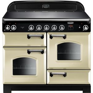 Rangemaster CLA110EICR/C 117040 Classic 110cm Electric Cooker with Induction Cream and Chrome