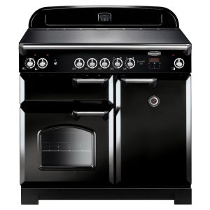 Rangemaster CLA100ECBL/C Classic 100cm Ceramic Range 117600 Black and Chrome