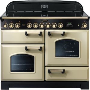 Rangemaster CDL110ECCR/B Classic Deluxe 110cm Ceramic Range 81350 Cream and Brass