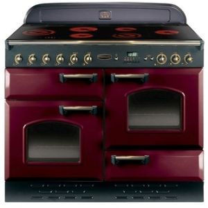 Rangemaster CDL110ECCY/B Classic Deluxe 110cm Ceramic Range 84450 Cranberry and Brass
