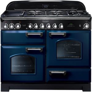 Rangemaster CDL110ECRB/C Classic Deluxe 110cm Ceramic Range 114130 Blue and Chrome