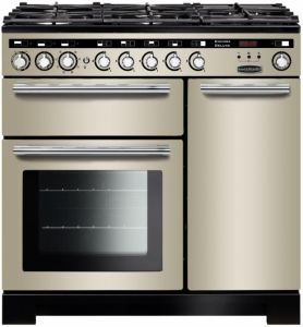 Rangemaster EDL90DFFIV/C 90cm Duel Fuel Encore Deluxe Range Cooker 117200 Ivory and Chrome