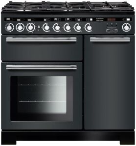 Rangemaster EDL90DFFSL/C 90cm Duel Fuel Encore Deluxe Range Cooker 117190 Slate and Chrome