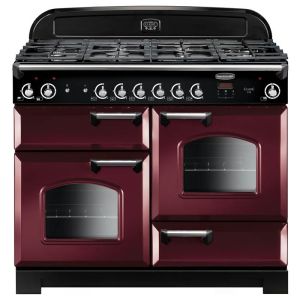 Rangemaster CLA110NGFCY/C Classic 110cm Gas Range 116680 Cranberry and Chrome