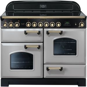 Rangemaster CDL110ECRP/B Classic Deluxe 110cm Ceramic Range 114600 Royal Pearl and Brass