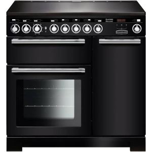 Rangemaster EDL90EIBL/C 90cm Induction Encore Deluxe Range Cooker 117300 Black and Chrome