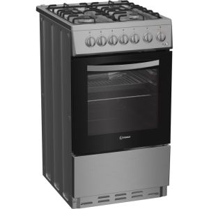 Indesit I5G3PMX Dual Fuel Single Cooker 50CM - Stainless Steel Inox