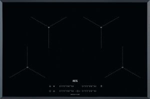Aeg IAE84411FB 80cm SenseBoil Maxisense Induction Hob, 4 cooking sections, Windmill design