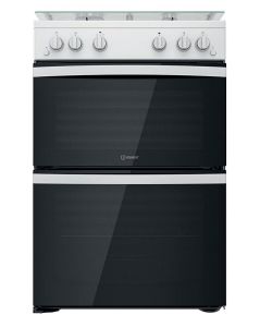 Indesit ID67G0MCW/UK 60Cm Gas Doulbe Cooker