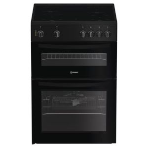 Indesit IDE6VMB Electric Double Cooker 60CM - Black