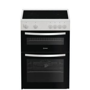 Indesit IDE6VMW Electric Double Cooker 60CM - 69L / 36L with Easy Clean Enamel