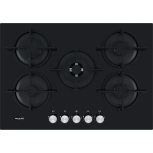 Hotpoint HGS72SBK 75Cm Gas On Glass Hob 