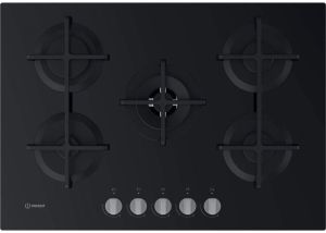 Indesit ING72T/BK 75Cm Gas On Glass Hob