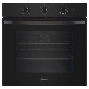 Indesit IO233BUK Single 60cm Fan Oven - Click&Clean - Black