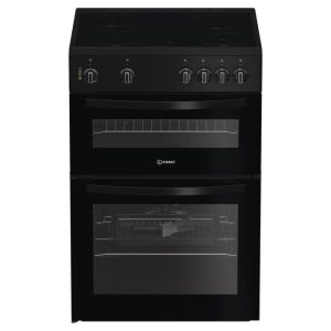 Indesit ITE6VMB Electric Twin Cooker 60CM - Ceramic Hob - Black