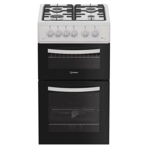 Indesit ITG5GMW Gas Twin Cooker 50CM - 54L with Fast Preheat