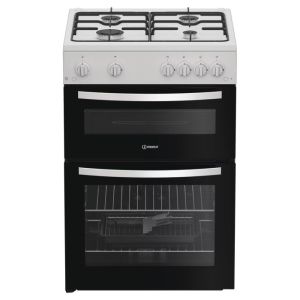 Indesit ITG6GW Gas Twin Cooker 60CM - 72L with Auto Ignition