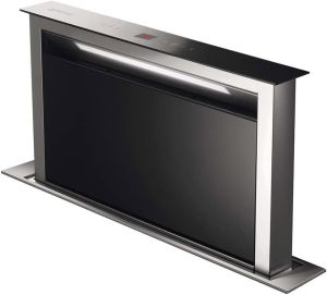 Smeg KDD60VXE-2 S-Steel & Black 60Cm Stainless Steel And Black Glass Island Downdraft Hood
