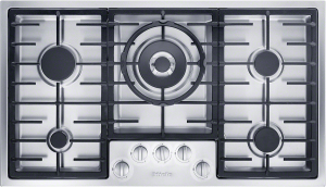 Miele KM2354-1 888mm wide, 5 zone gas hob with dual wok