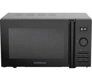 Statesman SKMS0820DSB Black 20L 800W Microwave With Stainless Steel Interior