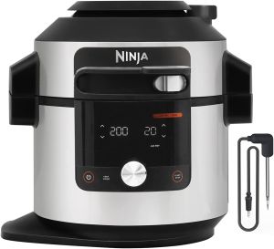 Ninja OL750UK 7.5L 15-In-1 One Lid Multi Cooker & Probe - Black / Stainless Steel