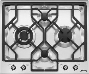 Smeg PGF64-4 Burners4 burnersLeft: Ultra rapid burner 4.0 kWCentre Front: 1.5 kWCentre Rear: 1.5 kWR