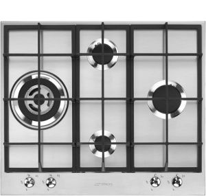 Smeg PX364L Stailess Steel Classic Stainless Steel 4 Burner Gas Hob With Ultra Rapid Burner