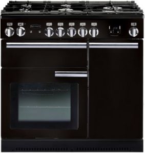 Rangemaster PROP90NGFGB/C 91930 Professional+ 90 Gas Range Cooker in Black/Chrome