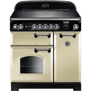 Rangemaster CLA90EICR/C 116950 Classic 90cm Induction Range Cooker in Black and Chrome