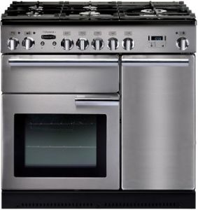 Rangemaster PROP90NGFSS/C 86870 Professional Plus 90 Natural Gas Range Cooker in Black/Chrome