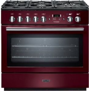Rangemaster PROP90FXDFFCY/C 91140 Professional+ FX Dual Fuel Range Cranberry/Chrome