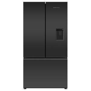 Fisher_Paykel RF540AZUB5 Fridge Freezer French Door 900mm Recessed Handle Matt Black Glass 