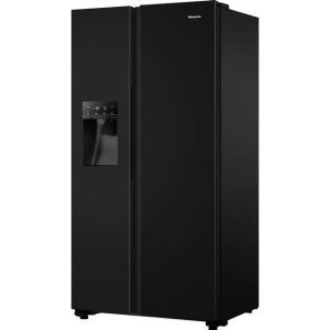 Hisense RS694N4TBF 91cm Frost Free American Style Fridge Freezer - Black