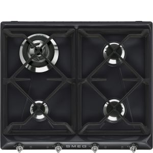 Smeg SR964NGH Black Victoria 60Cm Gas Hob