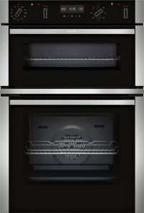 Neff U2ACH7AN7B CircoTherm Main oven, 8 functions, 2nd oven 4 functions. Electronic, LCD display and
