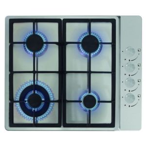 Cata UBGHDFFJ60.1 60cm Stainless 4 Burner Nat Gas Hob Cast Iron Pan Stands