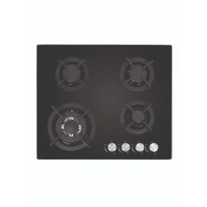 Cata UBGHJ607 60cm Black Glass 4 Burner Nat Gas Hob