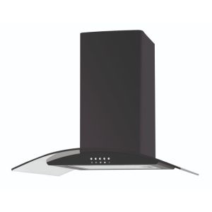 Cata UBSCG70BK 70cm Black Curved Glass Hood