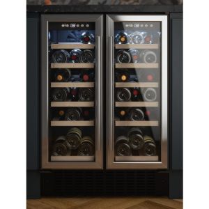 Cata UBSSWC60DD 60cm Stainless Dual Zone Twin Door Wine Cooler