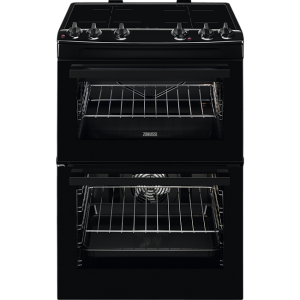 Zanussi ZCI66080BA 60cm Induction, Double Oven, Thermaflow® fan operated main oven and conventional