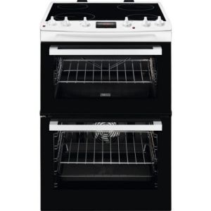 Zanussi ZCV66078WA 60cm Electric Cooker in White Double Oven