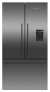 Fisher_Paykel RF540ADUB7 Fridge Freezer French Door 900mm Designer Handle, Black Steel - Ice & Water
